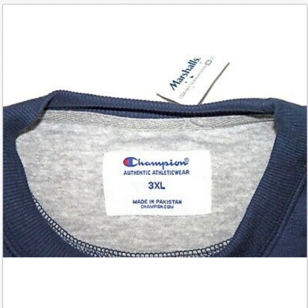 Champion Long Sleeve Spell Out Crewneck Sweatshirt - Picture 6 of 7